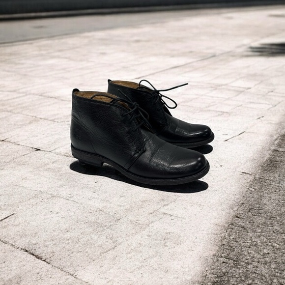 Frye Women’s Phillip Leather Chukka Boots Black size 6.5 B - Picture 5 of 15